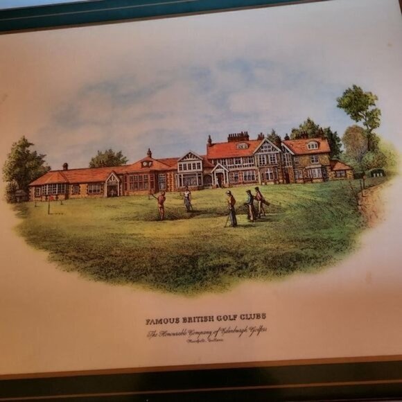 Pimpernel Vintage Famous British Golf Clubs Set of 6 Deluxe Finish PlaceMats - Picture 9 of 12